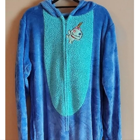 Blue Character Onesie with Hood Stitch Disney Sleeper M 8-10 - Picture 11 of 11